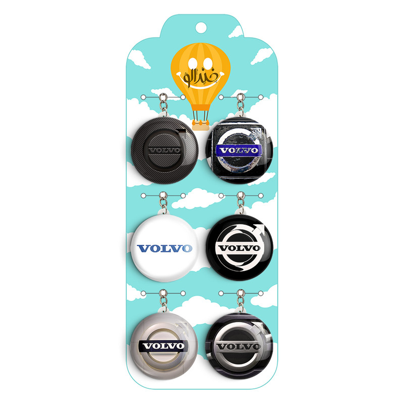 جاکلیدی خندالو مدل ولوو volvo کد 1473B مجموعه 6 عددی