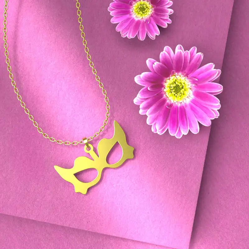 گردنبند طلا 18 عیار زنانه مدوپد مدل هالووین کد G3-1-1015