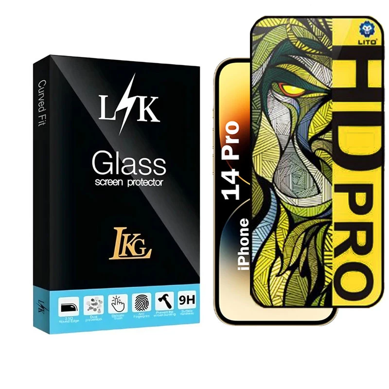 محافظ صفحه نمایش شیشه ای مات ال کا جی مدل LIHD-LK مناسب برای گوشی موبایل اپل iPhone 14 Pro