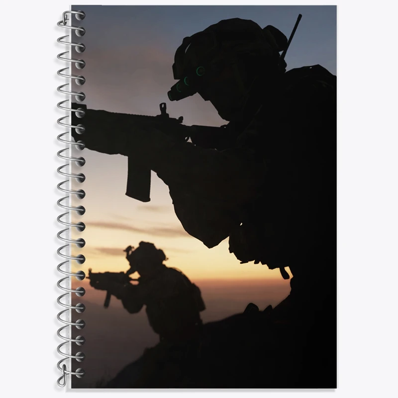 دفتر زبان 50 برگ خندالو مدل سه خط طرح کال اف دیوتی (Call of duty) کد F297