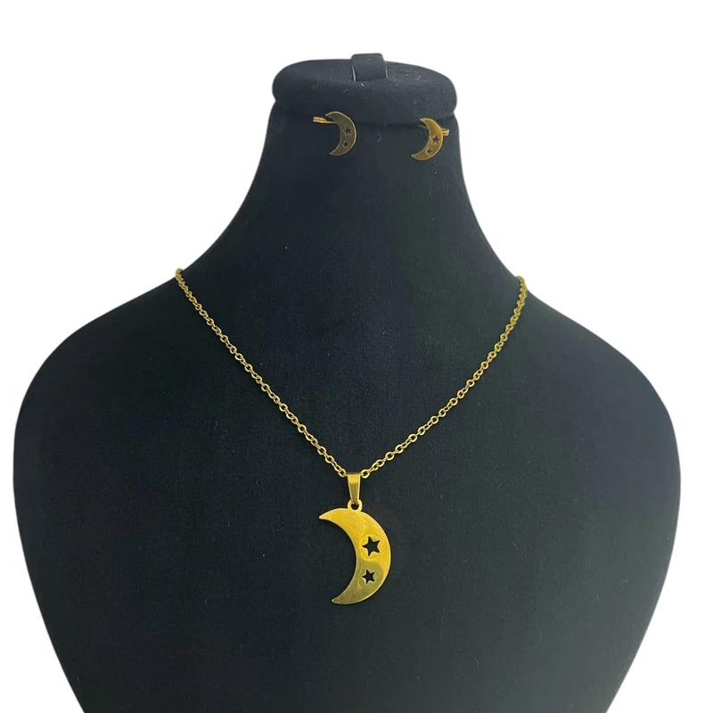 نیم ست زنانه استینلس استیل مدل ماه