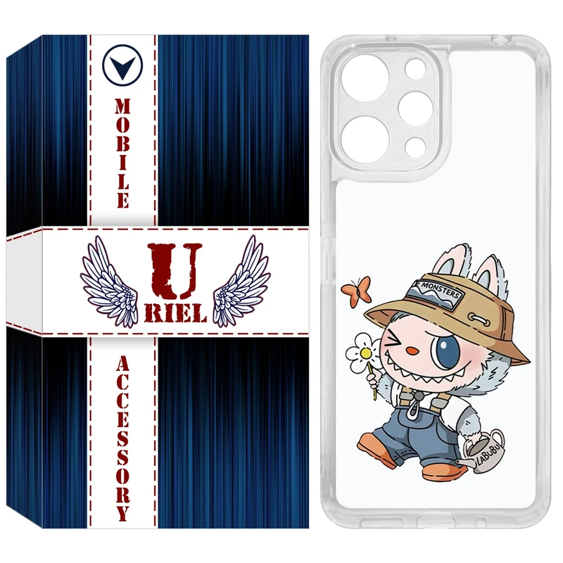 کاور یوریل مدل Clear کد 111 طرح لبوبو مناسب برای گوشی موبایل شیائومی Redmi 12 4G / 12 5G