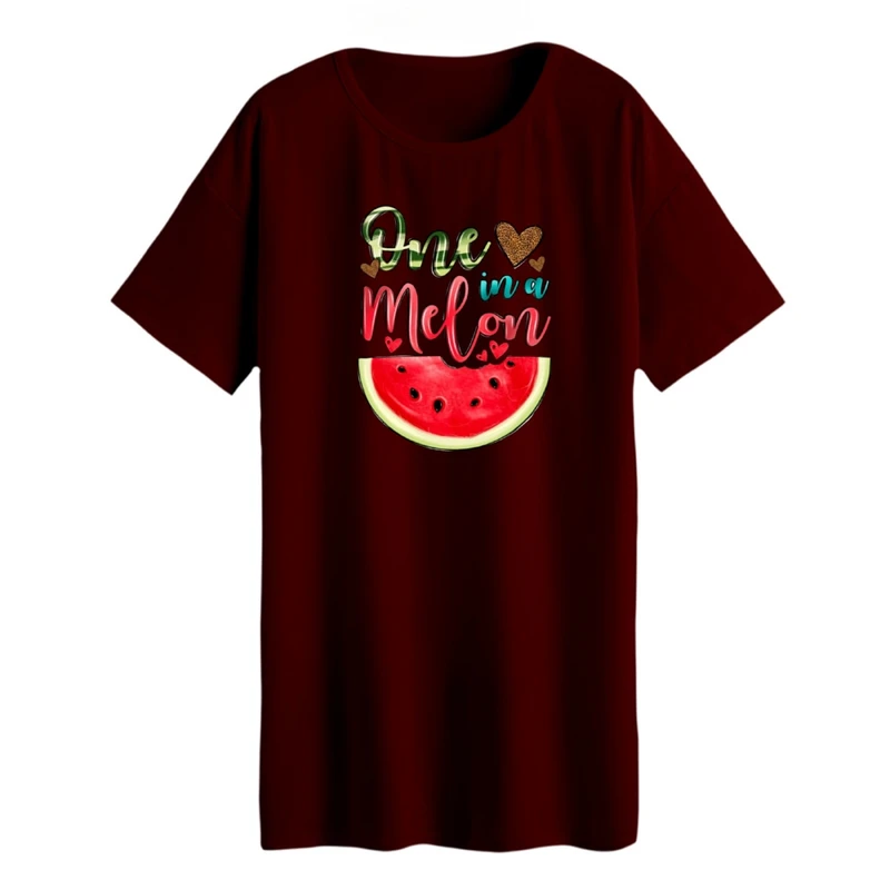 تی شرت لانگ زنانه مدل هندوانه یلدایی کد 66