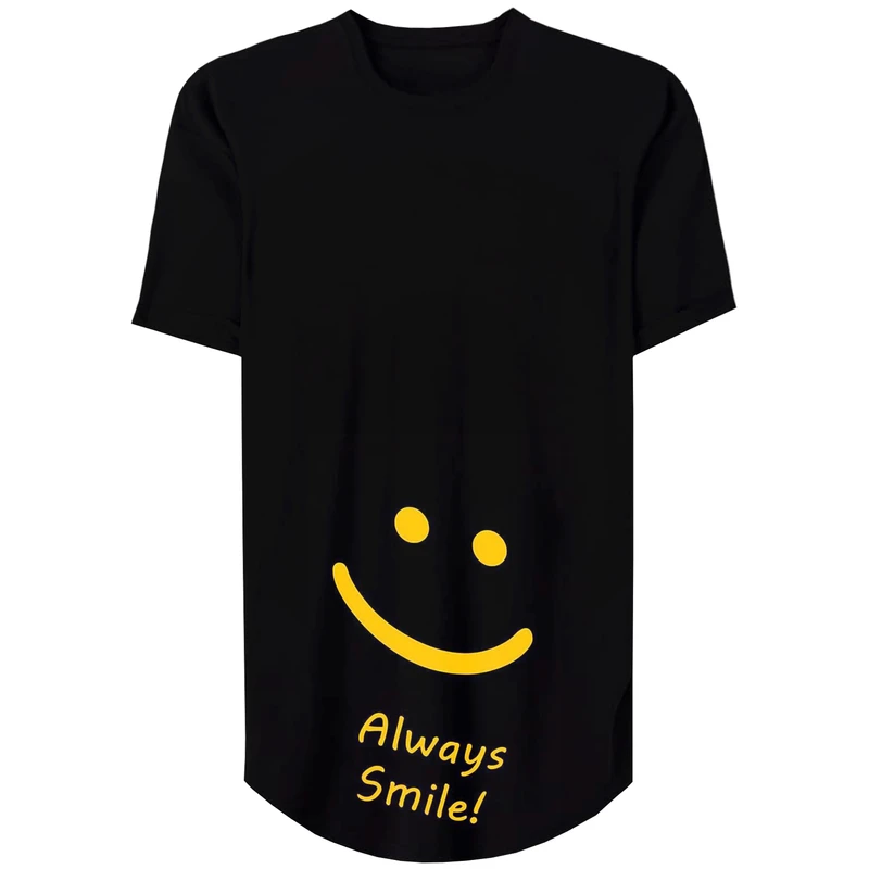 تی شرت لانگ آستین کوتاه مردانه مدل Always Smile کد MH67