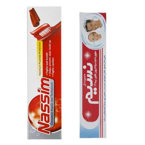 خمیر دندان نسیم مدل فلوراید پروتکشن وزن 80 گرم به همراه خمیر دندان نسیم مدل سینامون وزن 100 گرم