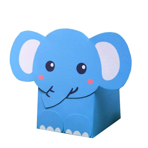 جعبه هدیه کودکانه مدل کاردستی طرح فیل