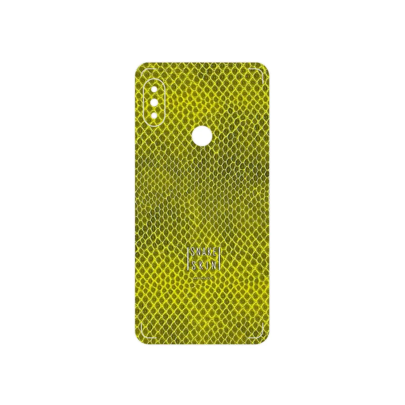برچسب پوششی ماهوت مدل Yellow Snake Skin مناسب برای گوشی موبایل شیائومی Redmi Note 5 Pro