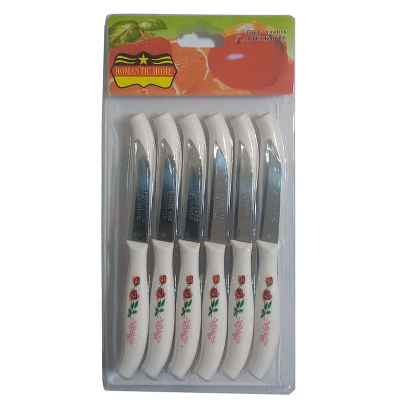 کارد میوه خوری رومانتیک هوم مدل R201 مجموعه 12 عددی