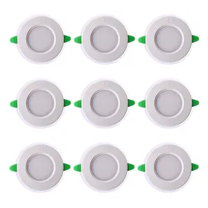 لامپ توکار 9 وات پارس شعاع توس مدل گلاریس دایره‌ای بسته 9 عددی