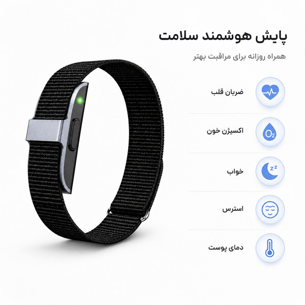 مچ‌ بند هوشمند مدل 2208A با بند پارچه‌ای