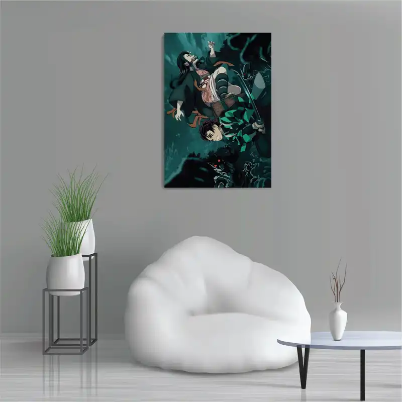 پوستر طرح انیمه شیطان کش کامادو تانجیرو و نزوکو مدل M0512