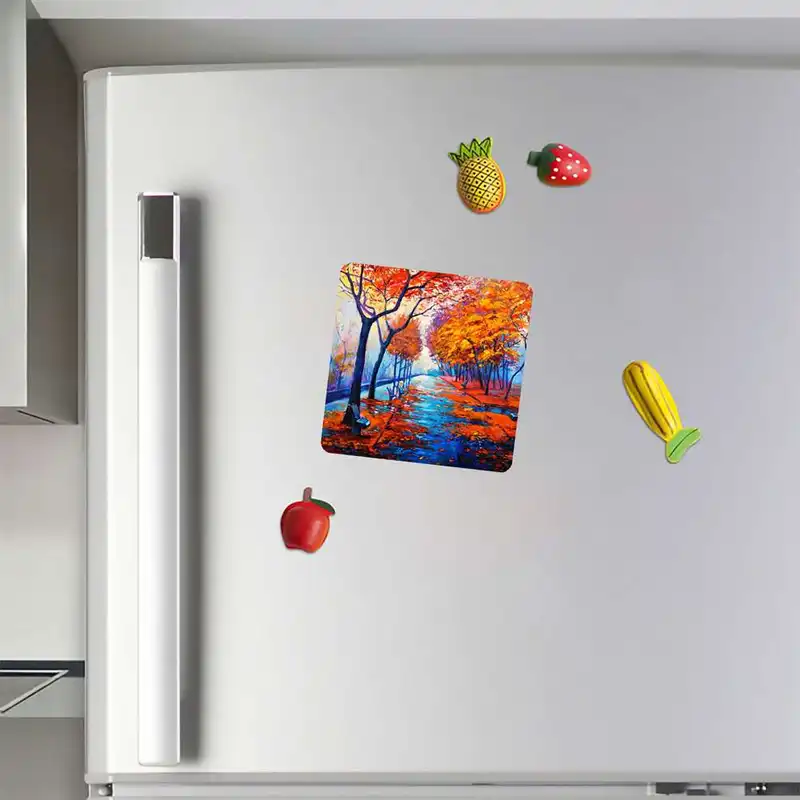 مگنت طرح نقاشی رنگ روغن پاییزی مدل mg10605