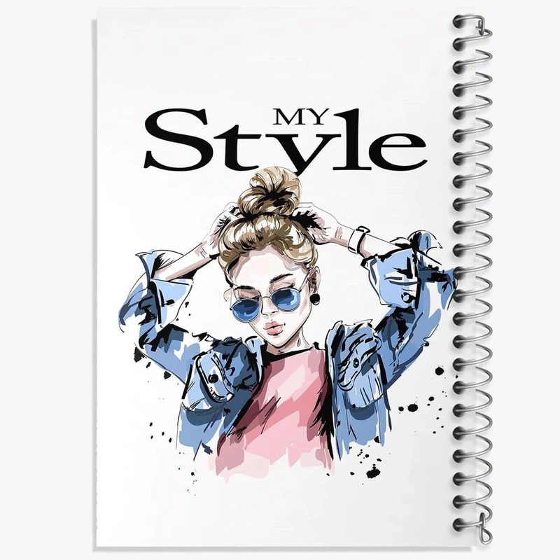 دفتر ژورنال نویسی 50 برگ خندالو مدل نقطه ای طرح دختر قوی Girl Power کد 28932