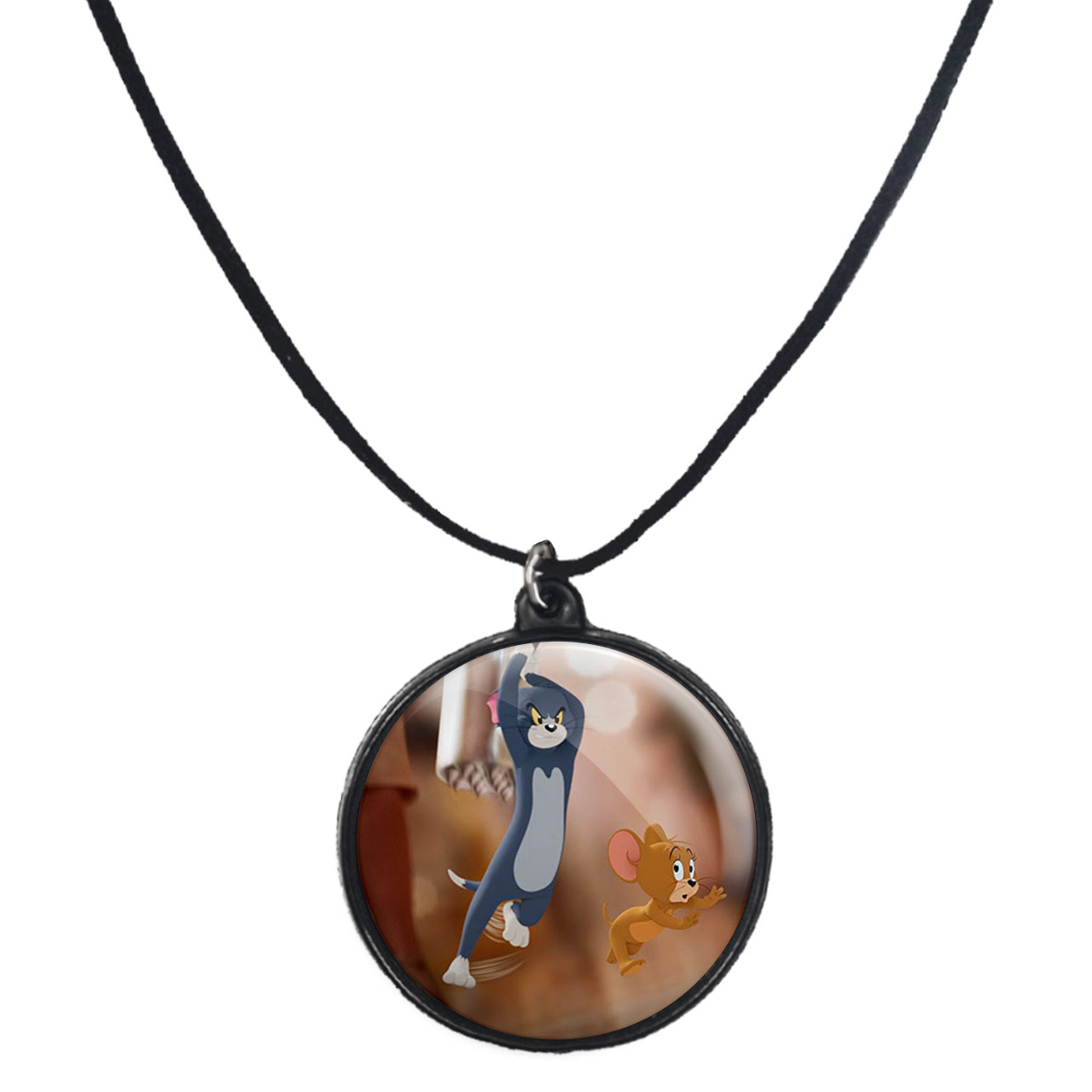 گردنبند پرمانه طرح تام و جری کد pmb.10752 مدل دو طرفه