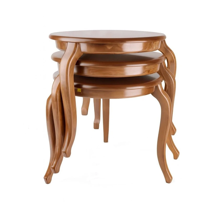 میز عسلی دایره مدل 606 مجموعه سه عددی