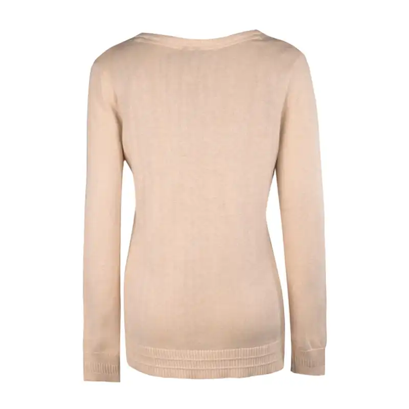 پلیور زنانه جوتی جینز مدل یقه هفت کد 122149 رنگ کرم