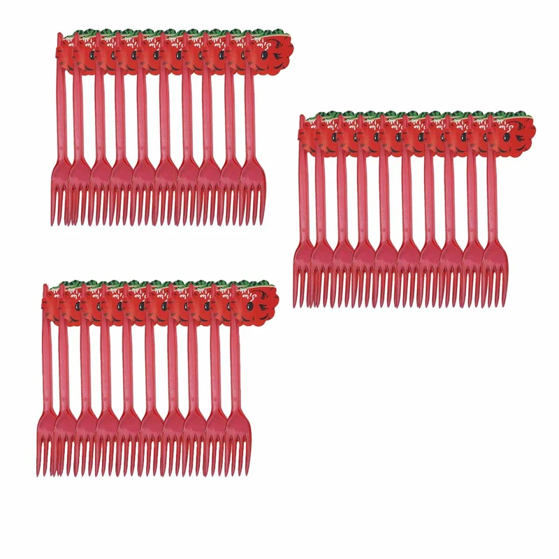 چنگال یکبار مصرف مدل یلدا مبارک مجموعه 30 عددی