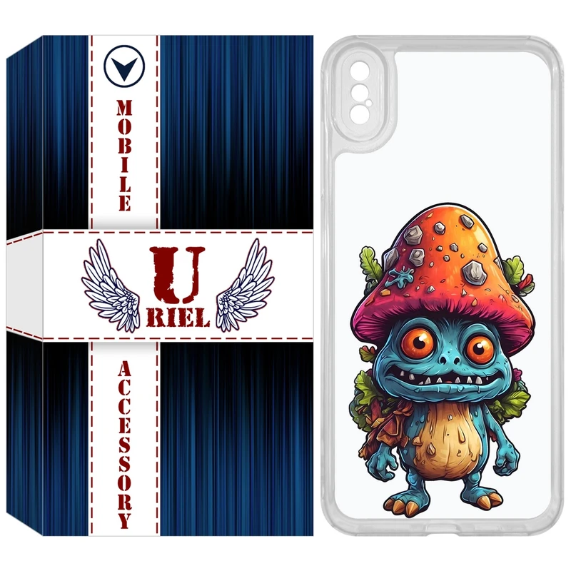 کاور یوریل مدل Clear کد 47 طرح قارچ مناسب برای گوشی موبایل اپل iPhone XS Max