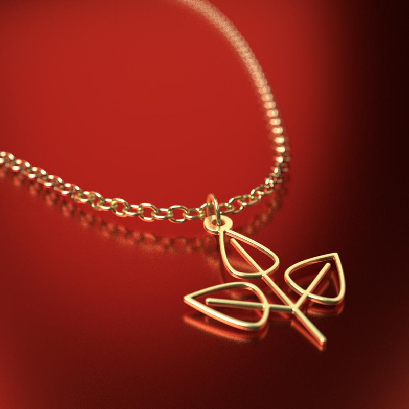 آویز ساعت طلا 18 عیار زنانه مدوپد مدل برگ کد CA15885