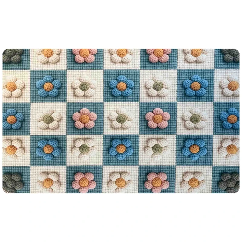 پادری مدل راما اسفنجی طرح قاب گلR-181  سایز 70x50 سانتی‌متر مناسب برای فضای داخلی