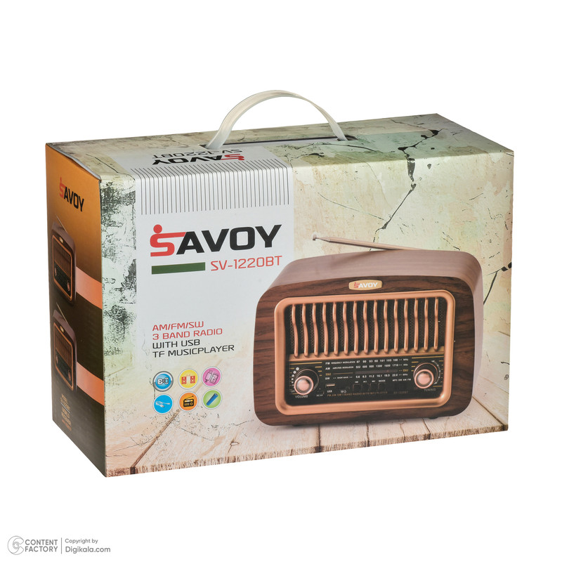رادیو ساووی مدل SV-1220BT