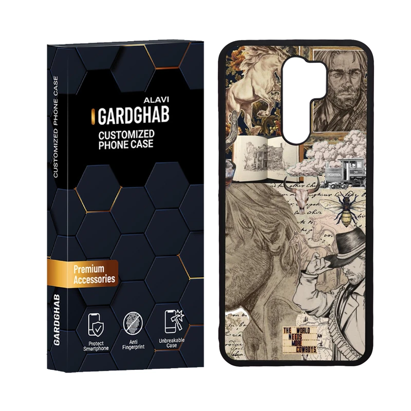 کاور گارد قاب علوی مدل دورژله ای هنری مناسب برای گوشی موبایل شیائومی Redmi 9 / Redmi 9 Prime