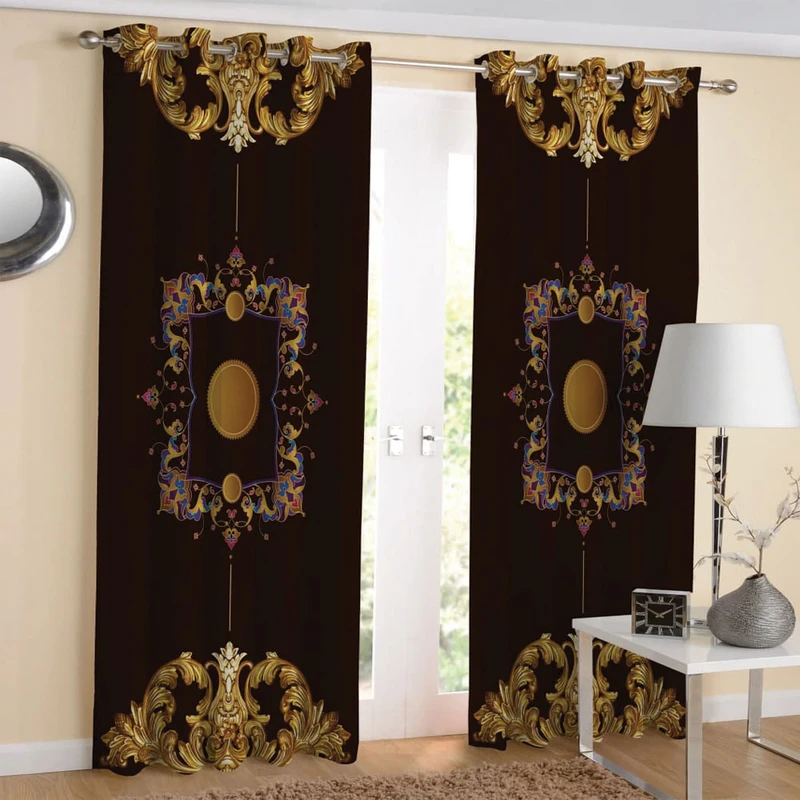 پرده طرح سنتی مدل 3305 سایز 280x140 سانتی متر