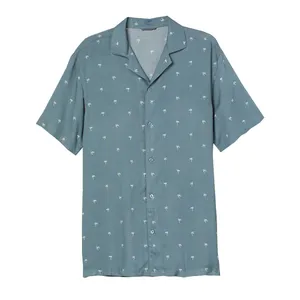 پیراهن آستین کوتاه مردانه اچ اند ام مدل هاوایی کد 1008998001