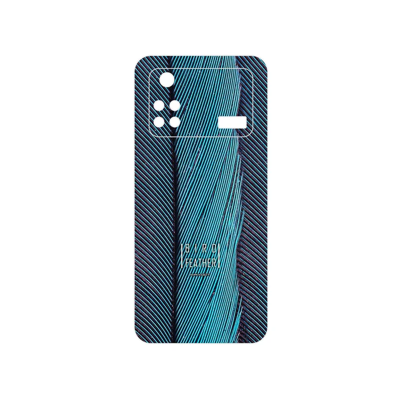 برچسب پوششی ماهوت مدل Turquoise feathers مناسب برای گوشی موبایل شیائومی Poco M4 Pro 4G