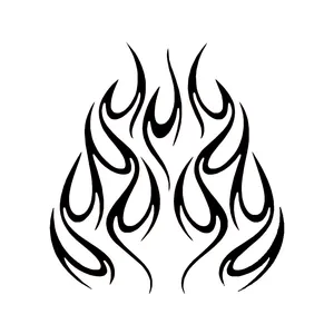 برچسب بدنه خودرو طرح شعله مدل Flames کد BLP0001