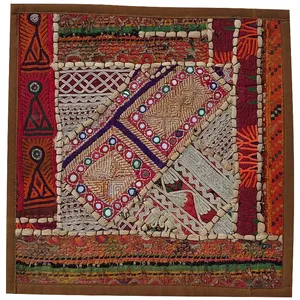 رومیزی سوزن دوزی مدل چهل تیکه عسلی کد KOH52