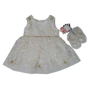 ست سارافون و پاپوش نوزادی مدل PAMINA