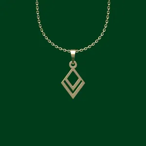 گردنبند طلا 18 عیار زنانه مدوپد مدل هندسی کد FF2-1-1092