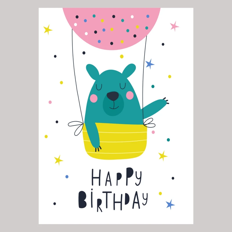 کارت پستال مدل happy birthday کد 43
