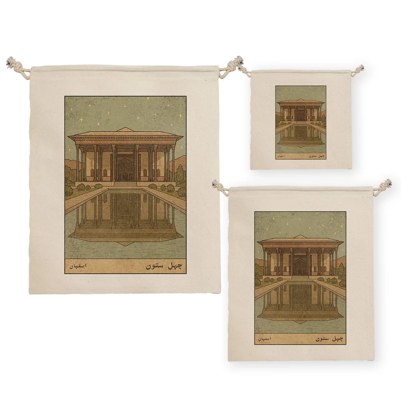 نظم دهنده ترمه طراحان ایده مدل کارت کاخ چهل ستون اصفهان کد map1504 مجموعه سه عددی