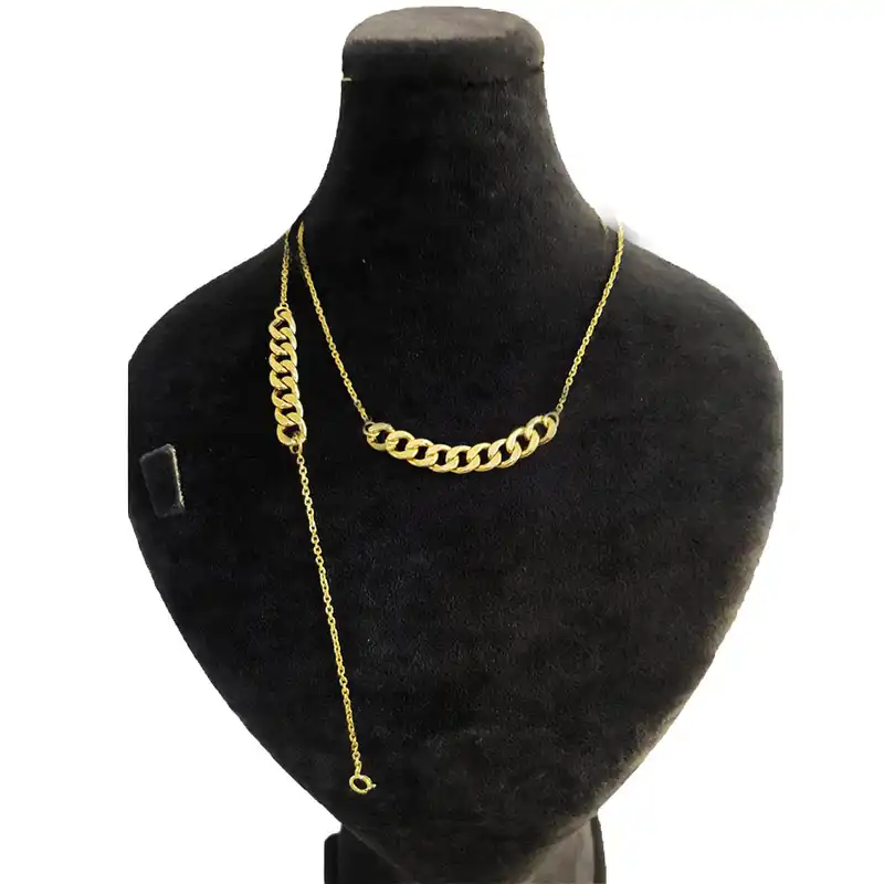 نیم ست زنانه مدل زنجیر و بافت استیل کد CART006