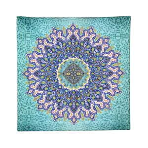 رومیزی مدل مخمل طرح کاشی کد 112