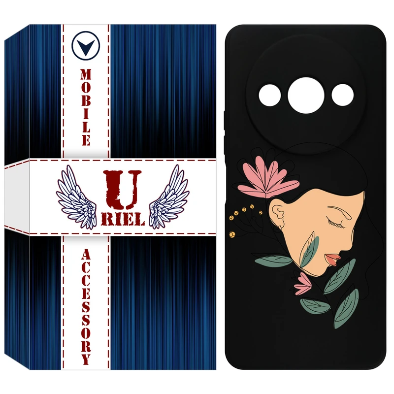 کاور یوریل قاب مدل KSH کد 53 طرح صورت زن مناسب برای گوشی موبایل شیائومی Redmi A3 / A3x