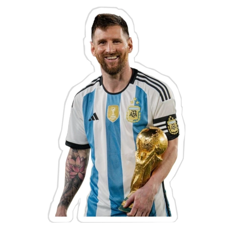 استیکر لپ تاپ و موبایل طرح فوتبال و مسی کد 1015