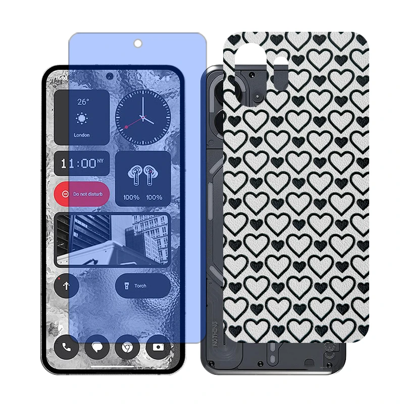 محافظ صفحه نمایش مات آنتی بلو گلس مدل Together مناسب برای گوشی موبایل ناتینگ 2 Phone به همراه برچسب پوششی پشت گوشی