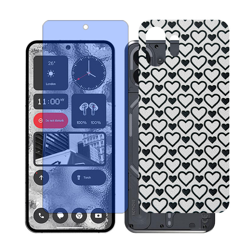 محافظ صفحه نمایش بلو کات گلس مدل Together مناسب برای گوشی موبایل ناتینگ 2 Phone به همراه برچسب پوششی پشت گوشی