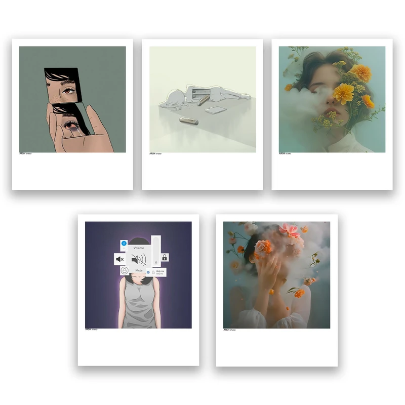 آویز تزیینی عرش مدل فانتزی دختر کد Asa948 مجموعه پنج عددی