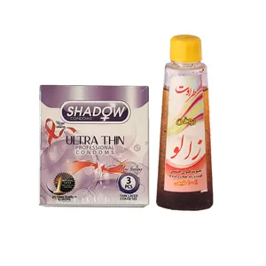 روغن زالو طراوت کد 12 حجم 50 میلی لیتر به همراه کاندوم شادو مدل ultra thin بسته 3 عددی