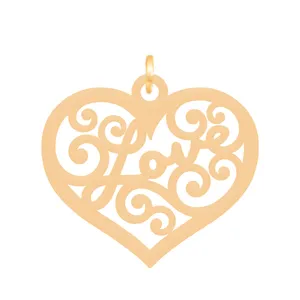 آویز گردنبند طلا 18 عیار زنانه باراد زر مدل قلب BZ163