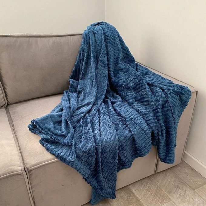 پتو مسافرتی  طرح پلیسه کد P08 سایز 240×200 سانتی متر