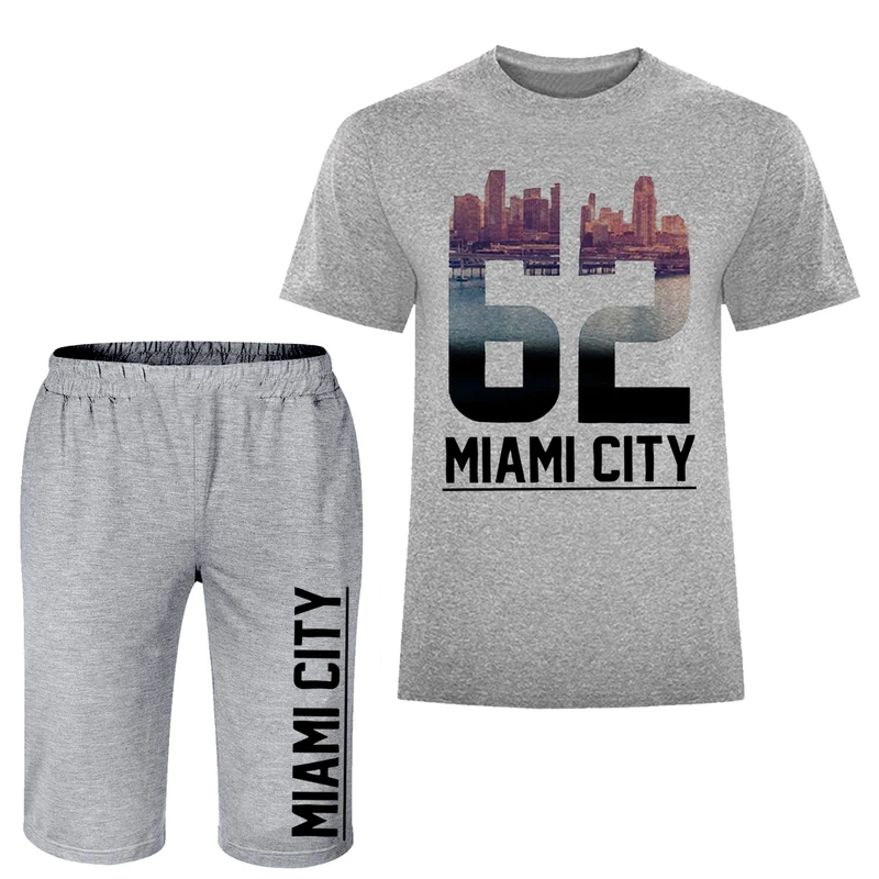 ست تی شرت و شلوارک مردانه مدل A124