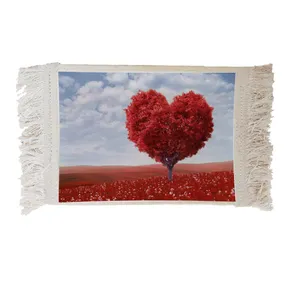 فرش ماشینی دیوارکوب مدل LOVE کد MRJ03
