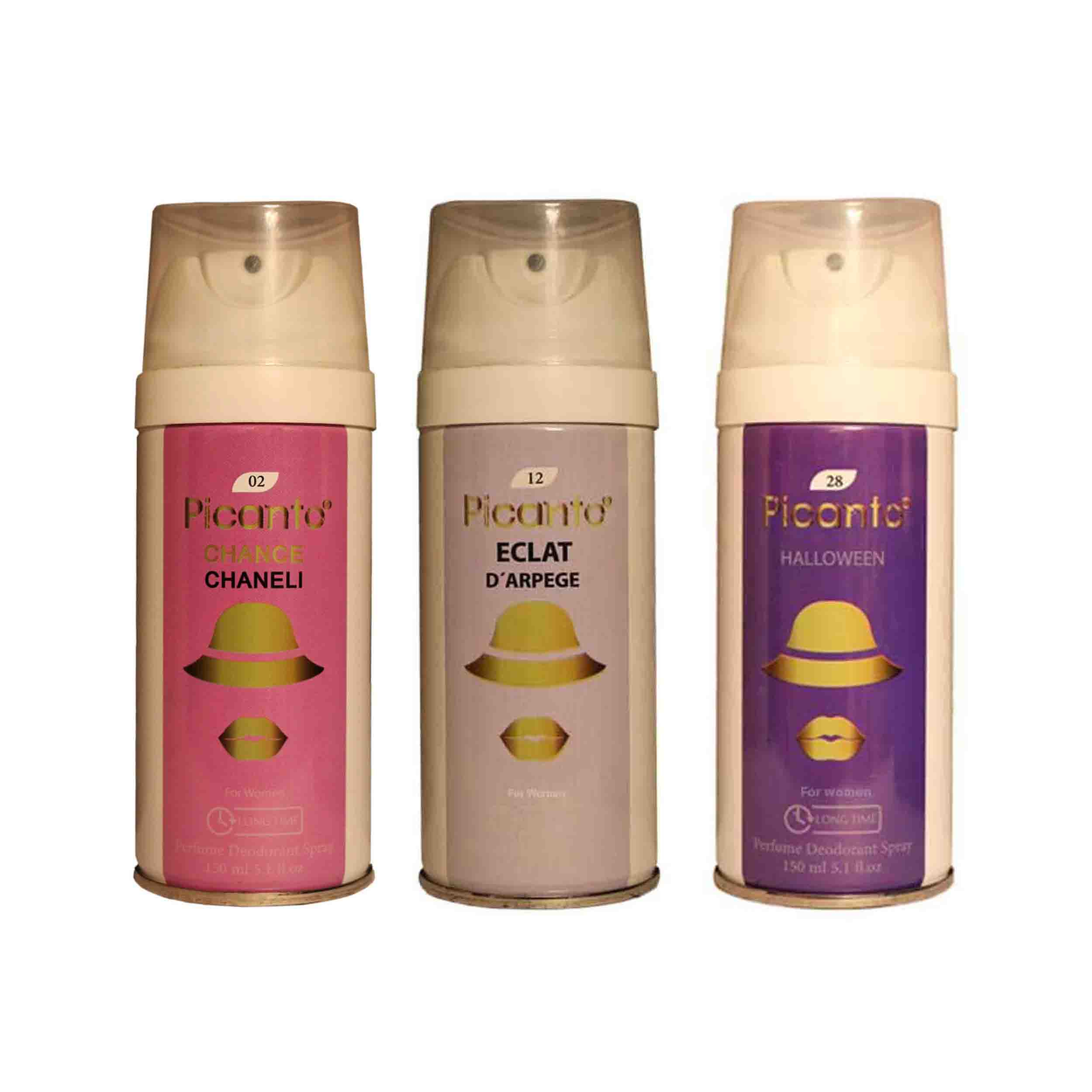 اسپری خوشبو کننده بدن زنانه پیکانتو مدل pw21 حجم 150 میلی لیتر مجموعه 3 عددی