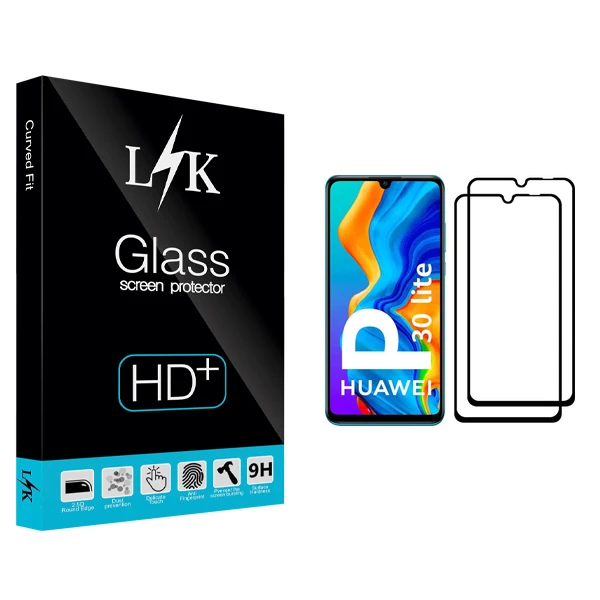 محافظ صفحه نمایش ال کی مدل +HD مناسب برای گوشی موبایل هوآوی P30 lite بسته دو عددی