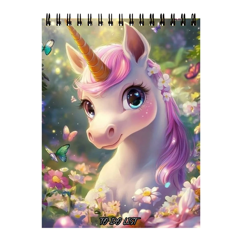 دفتر برنامه‌ریزی 60 برگ مدل یونیکورن اسب تک شاخ کد 0054